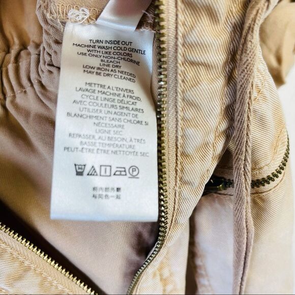 Anthropologie Ivy Utility Zip Up Tencel Romper One Piece Jumpsuit Yellow S - Picture 14 of 15